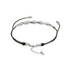 Leather necklace with intertwined drops
