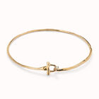 Choker necklace with front clasp and white topaz