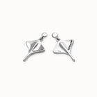 Manta ray-shaped drop earrings