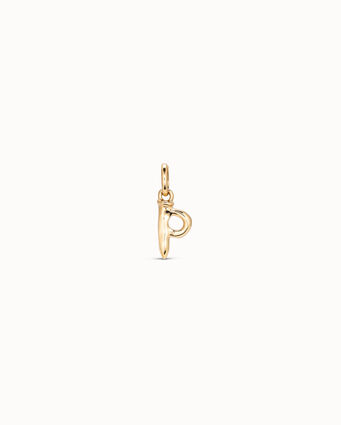18K gold-plated letter P charm