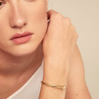 Cuff bracelet with blue cubic zirconia
