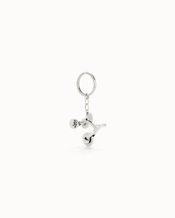 Sterling silver-plated tricycle key-ring
