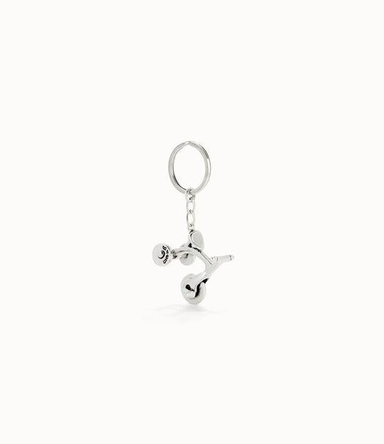 Sterling silver-plated tricycle key-ring