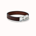 Leather bracelet with clasp