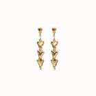 Drop earrings with chained hearts