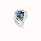 Ring with blue crystal