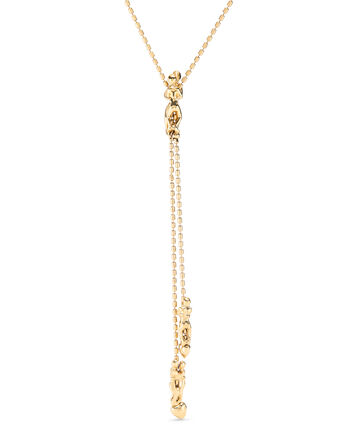 18K gold-plated chain with three figures, one adjustable in the center.