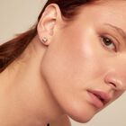 Stud earrings with white cubic zirconia