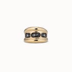 Ring with 3 grey crystals