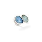 Ring with blue faceted crystals