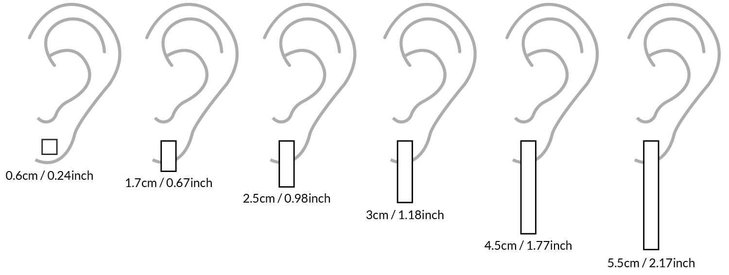 Pendientes - Size Guide