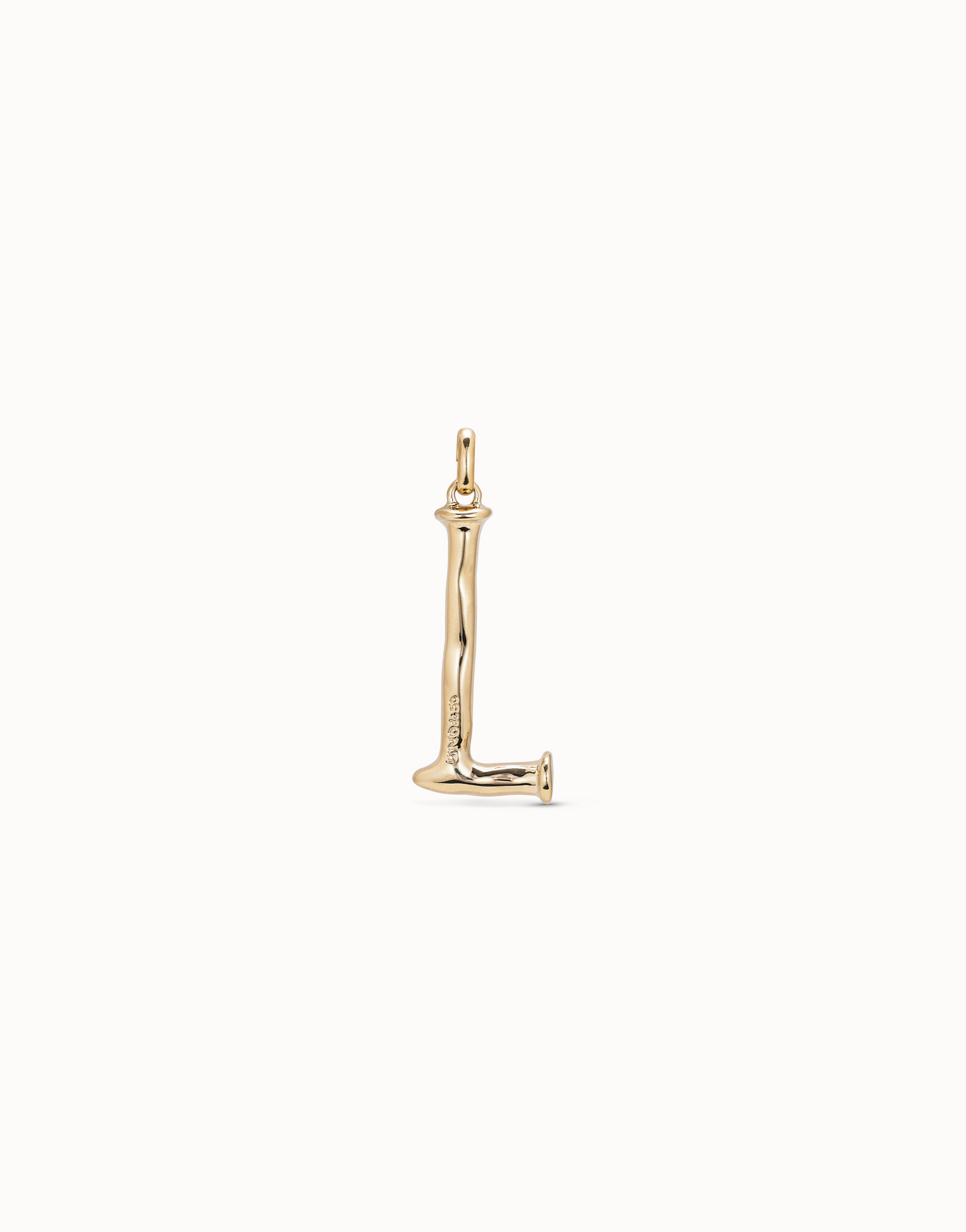 18K gold-plated letter L pendant, Golden, large image number null