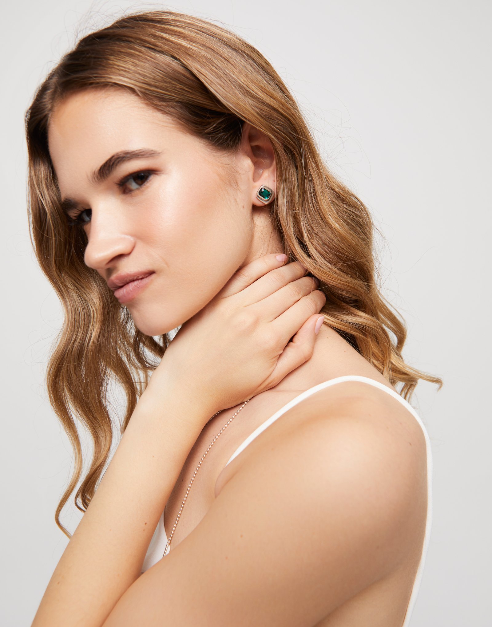 Orecchini Pendenti Rettangolari In Peridoto, Classici Orecchini - Foto 11