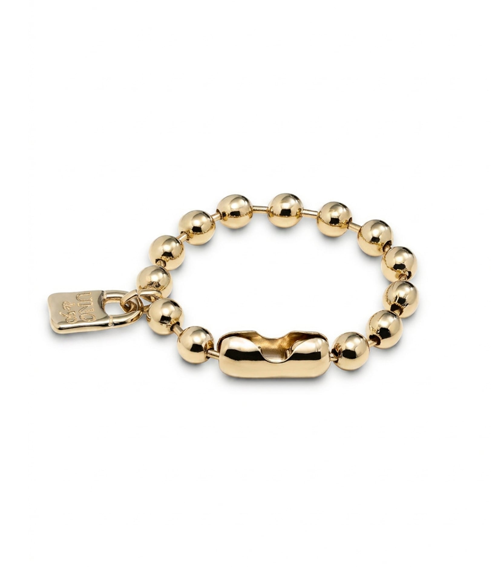 Beaded bracelet with a padlock charm