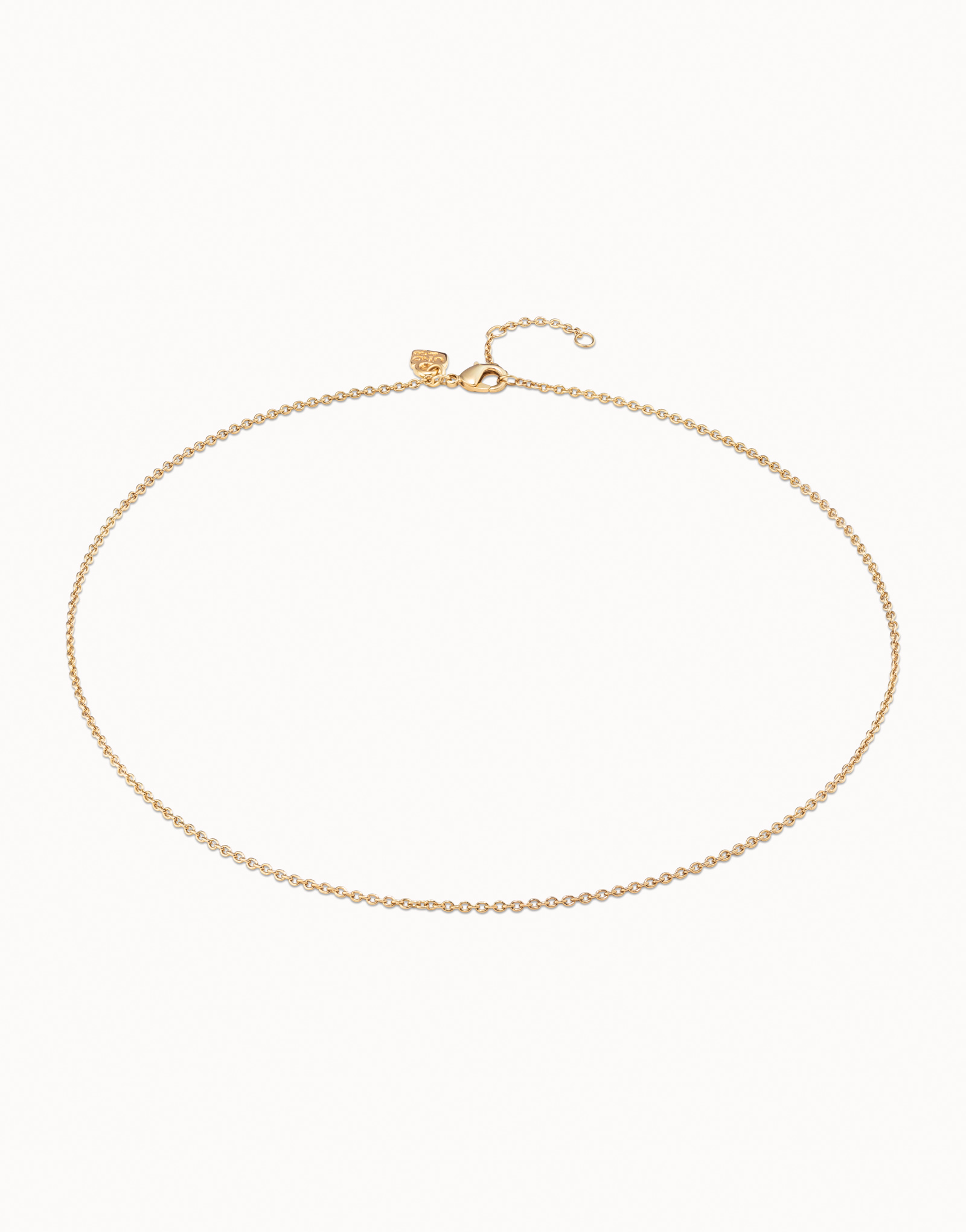 18K gold-plated short necklace, Golden, large image number null