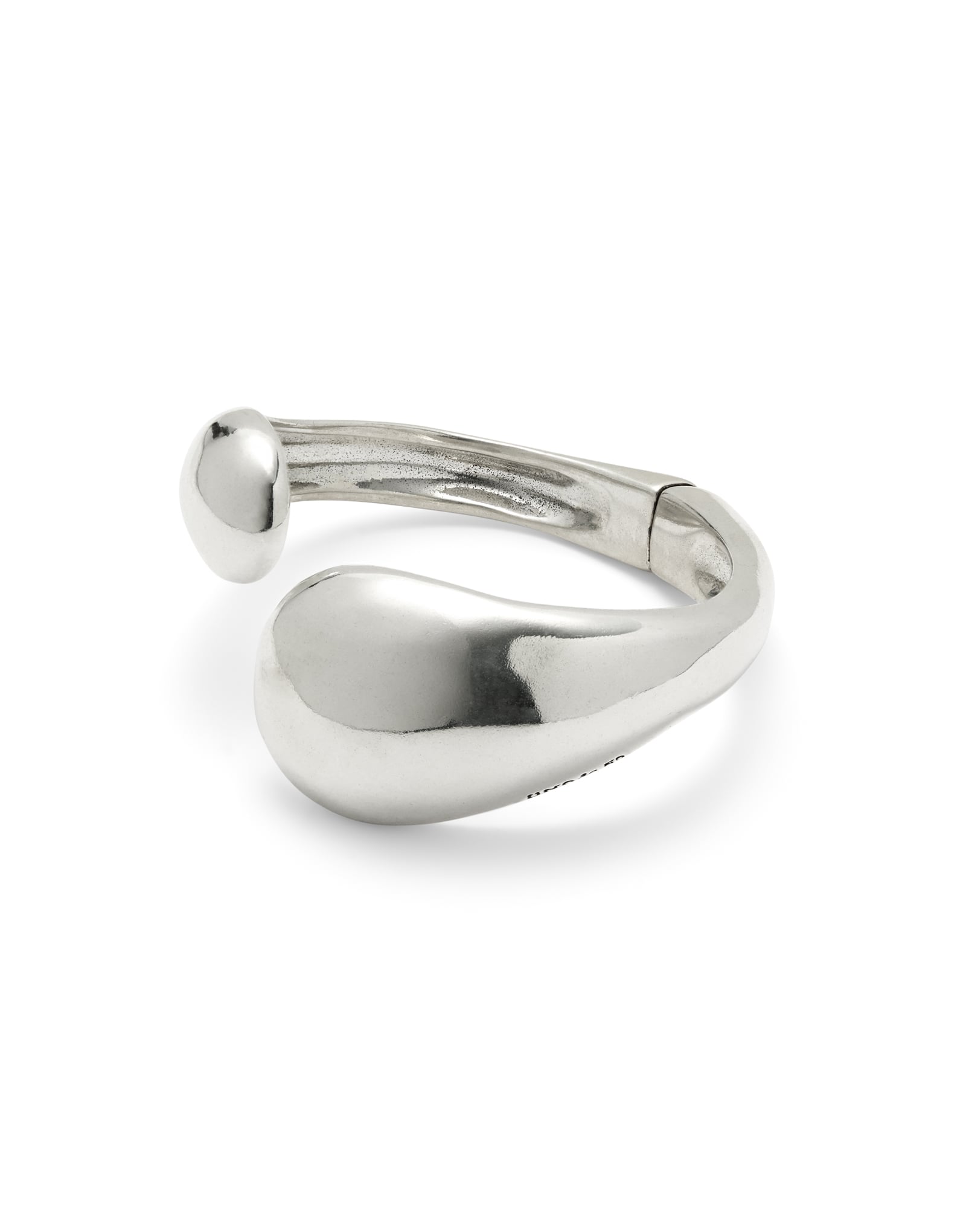 Bangle bracelet with two irregular drops