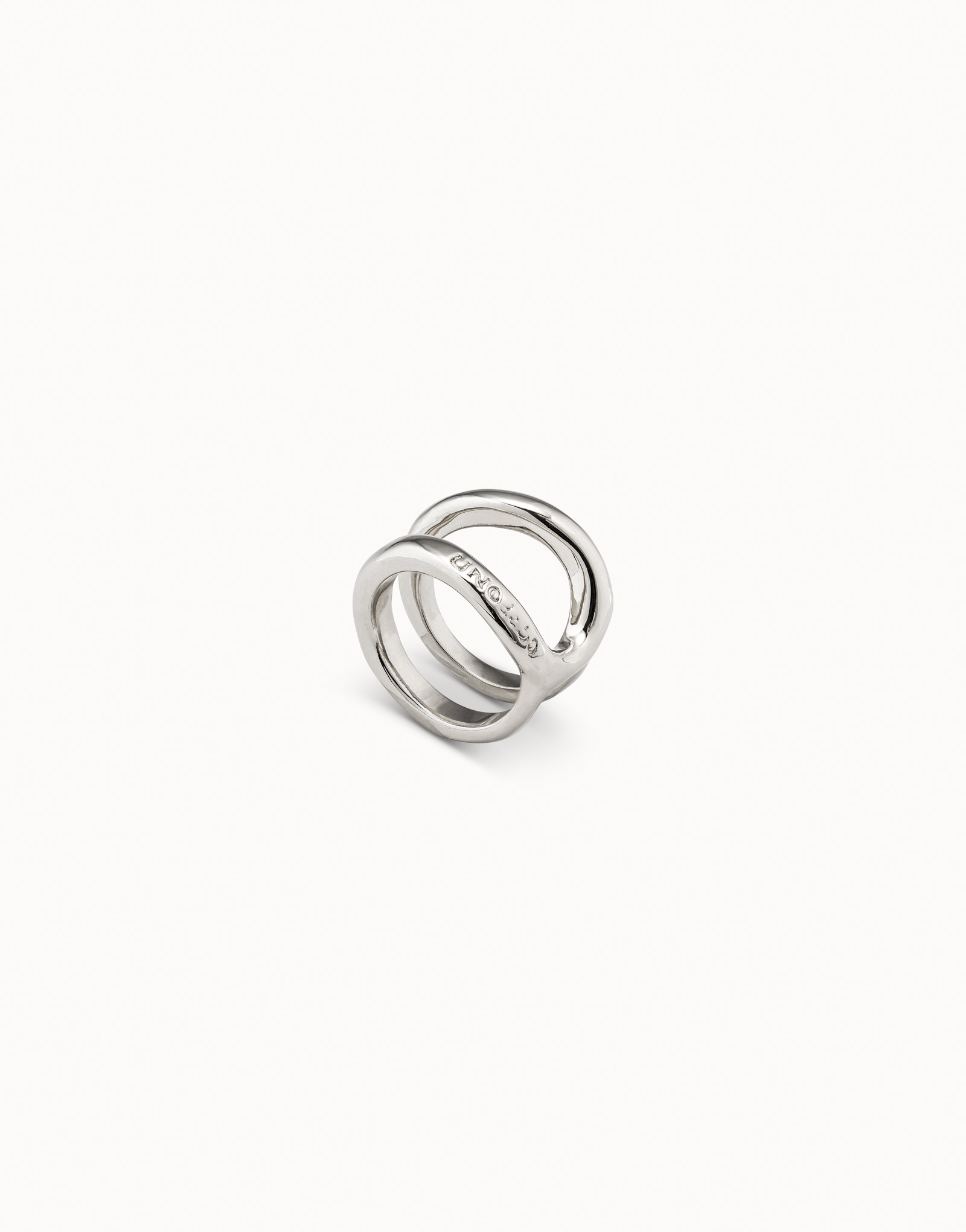Sterling silver-plated curvilinear ring, Silver, large image number null