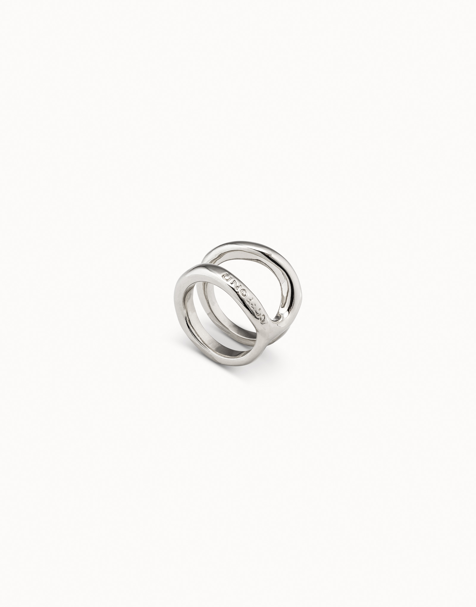 Bague plaquée argent curviligne, Argent, large image number null