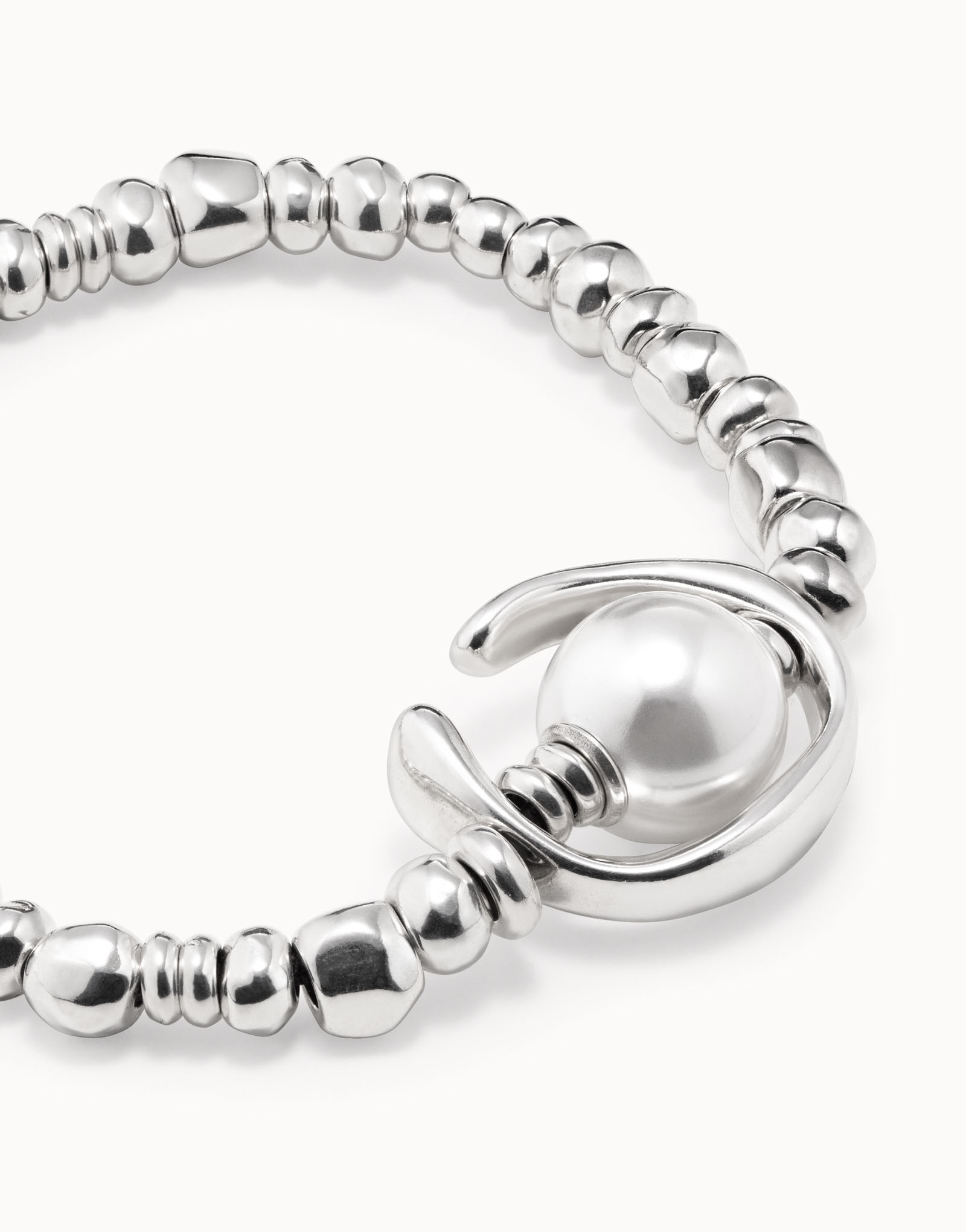 Bracelet plaqué argent avec perle, , large image number null