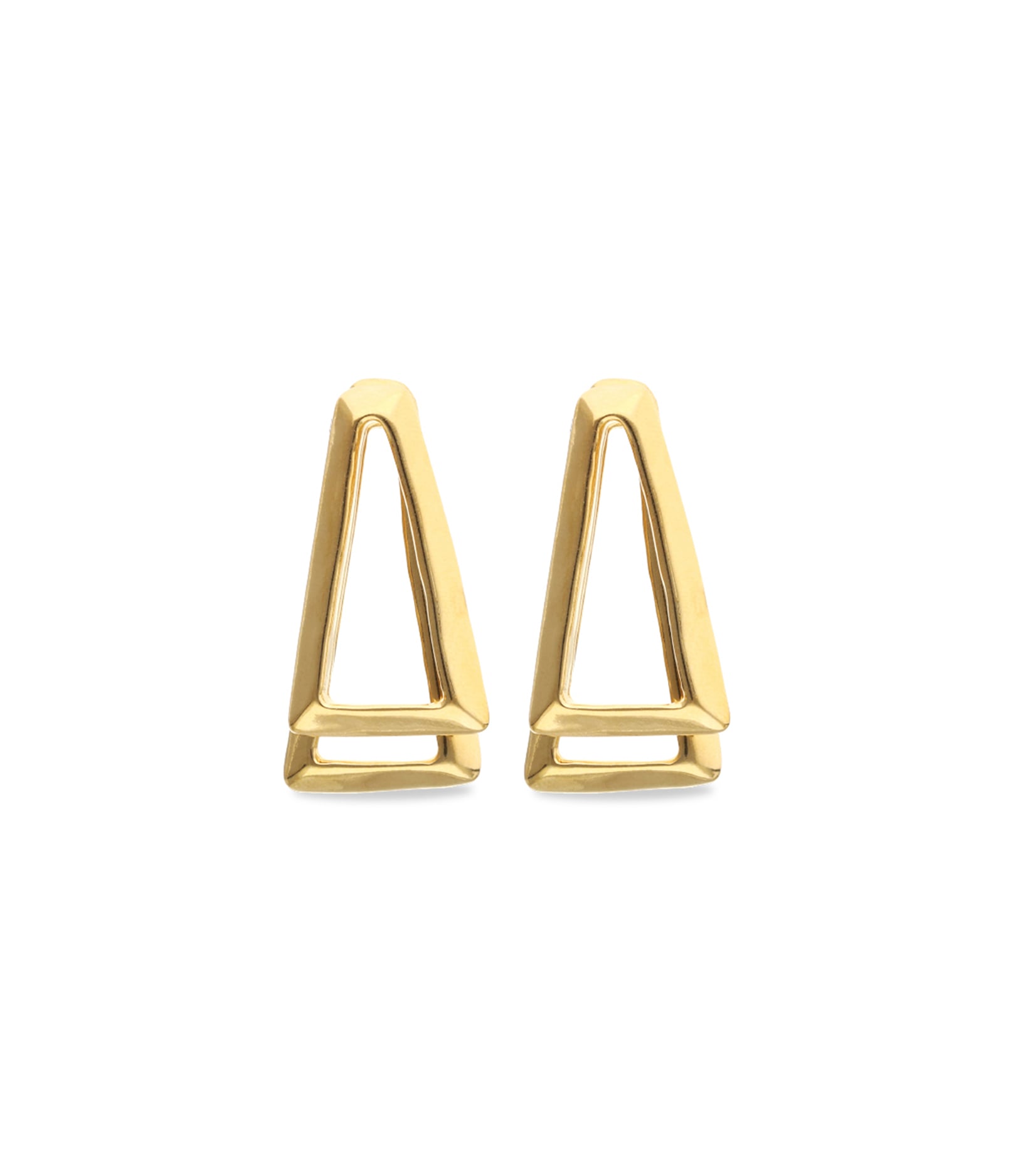 Double triangular earrings