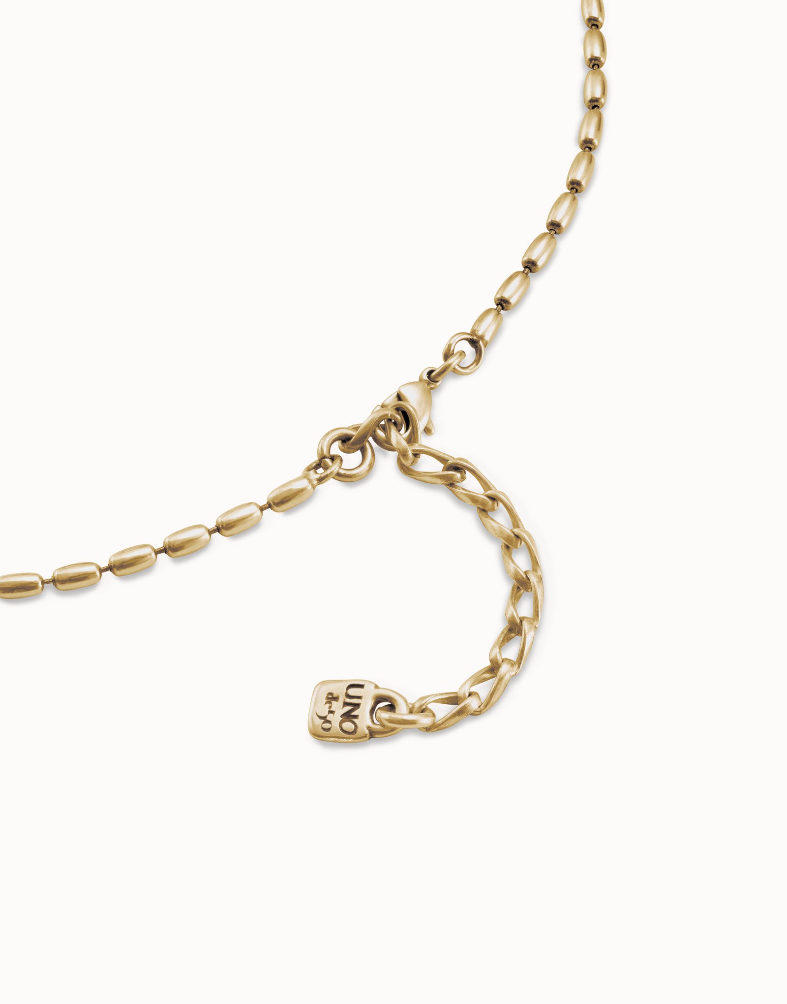 18K gold-plated chain with thin oval links and carabiner clasp, Golden, large image number null