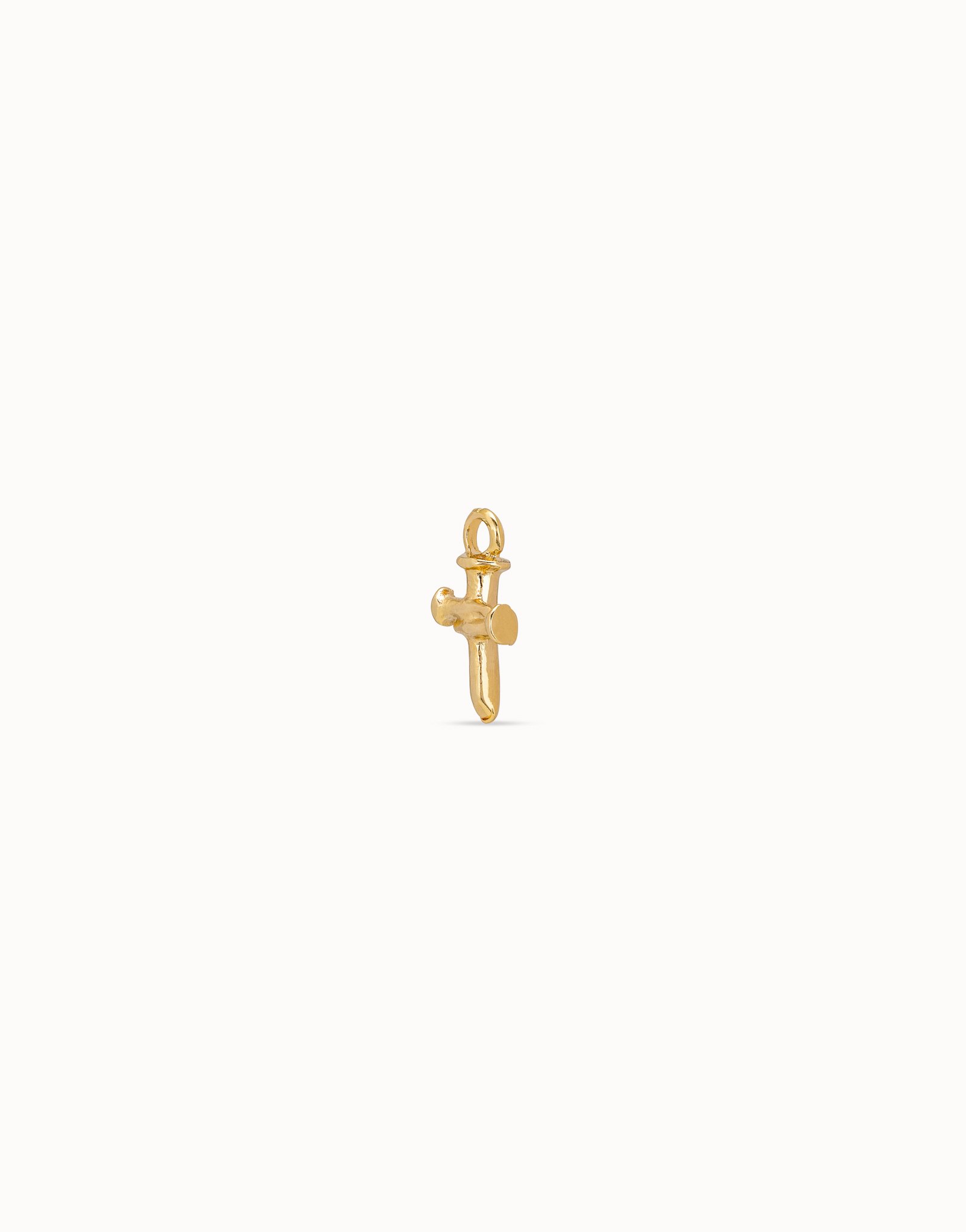 Charm a piercing placcato oro 18k a forma di croce, Dorado, large image number null