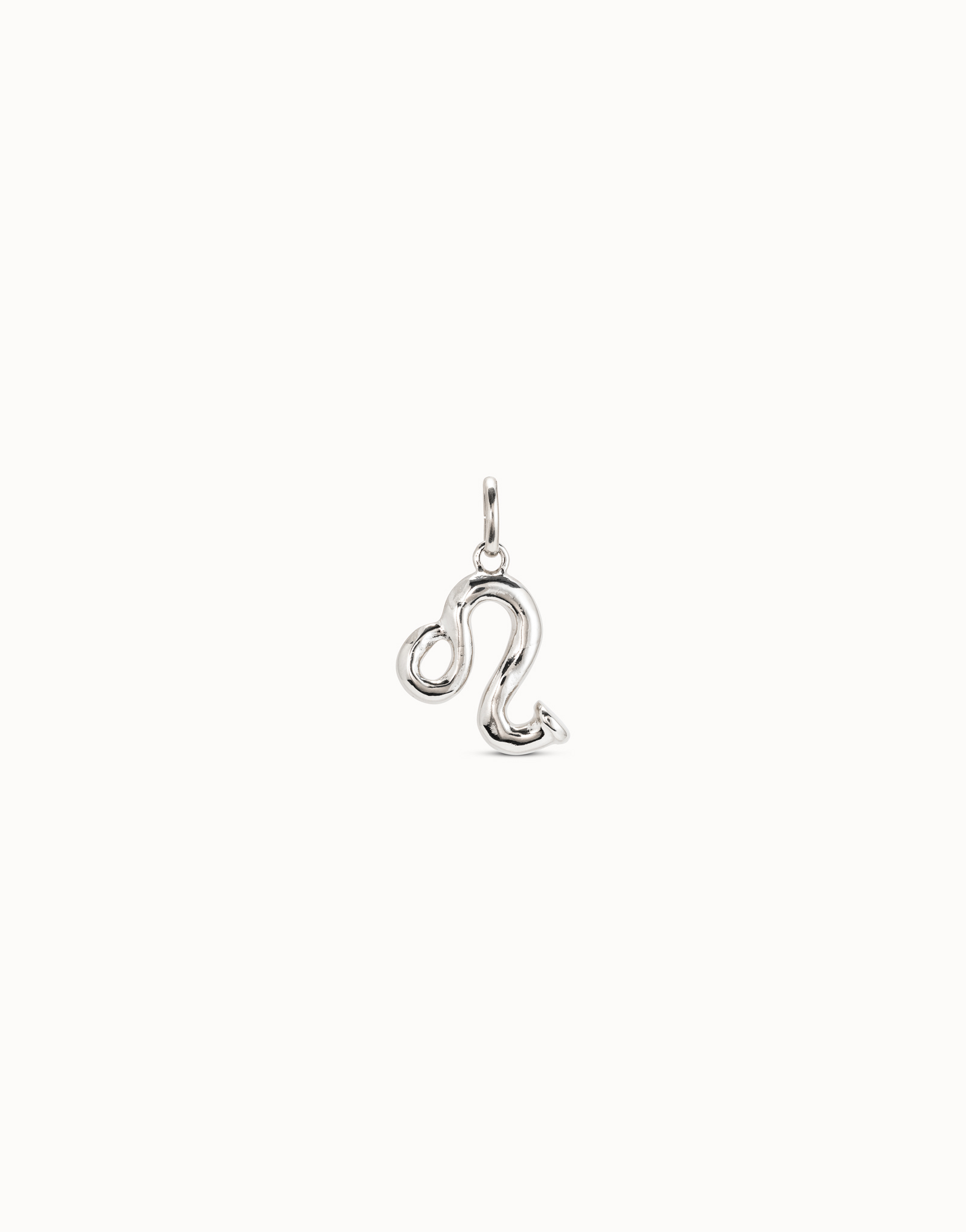 Charm placcato argento Sterling a forma di segno leone, Argent, large image number null