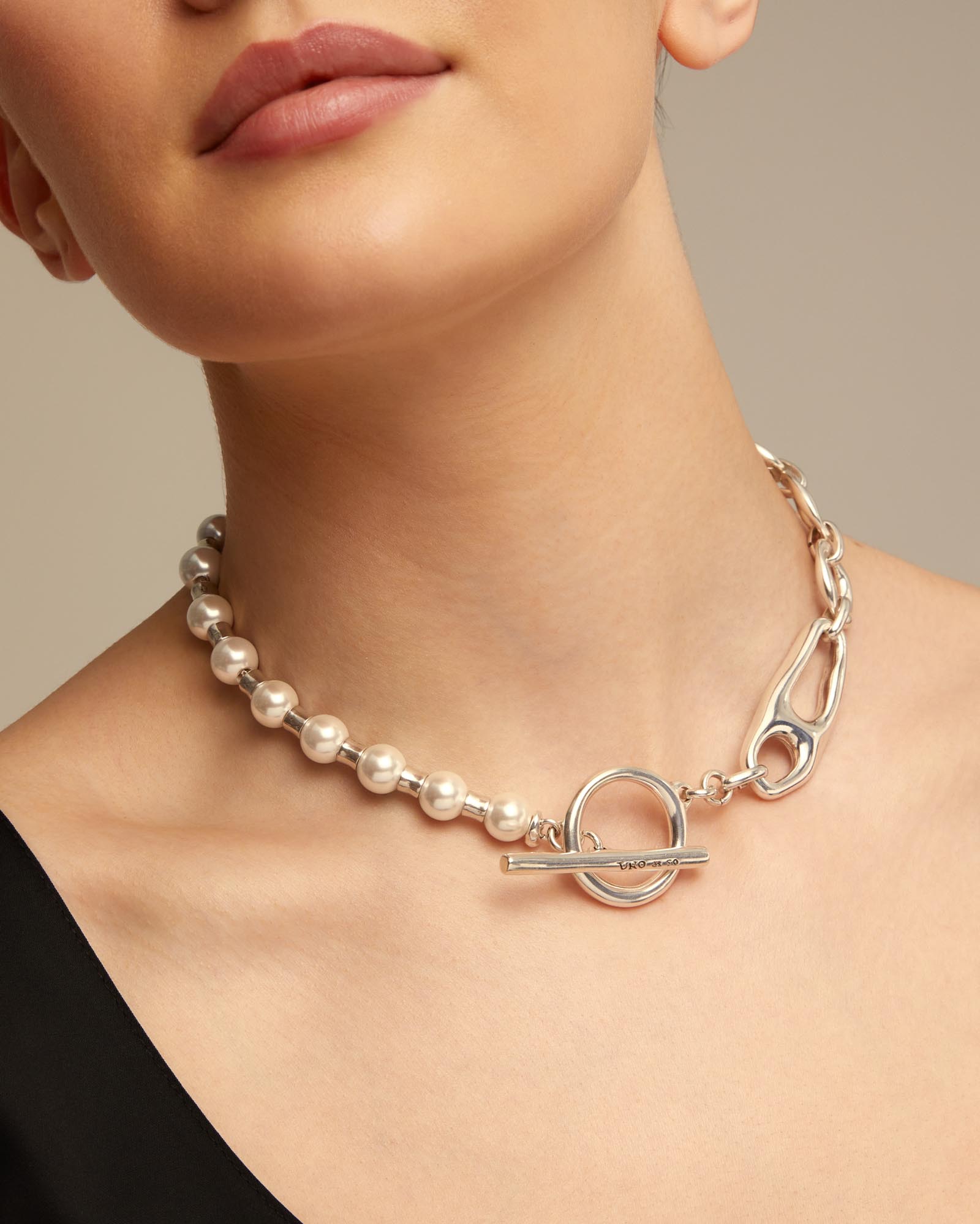Collar Pearl and Match, Plateado, large image number null