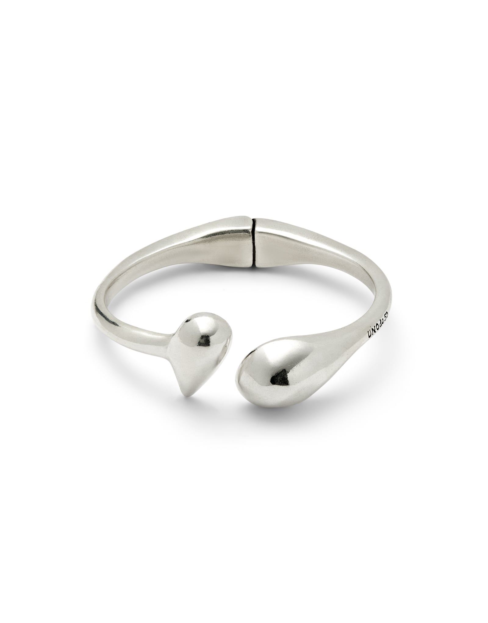 Bangle bracelet with rounded shapes