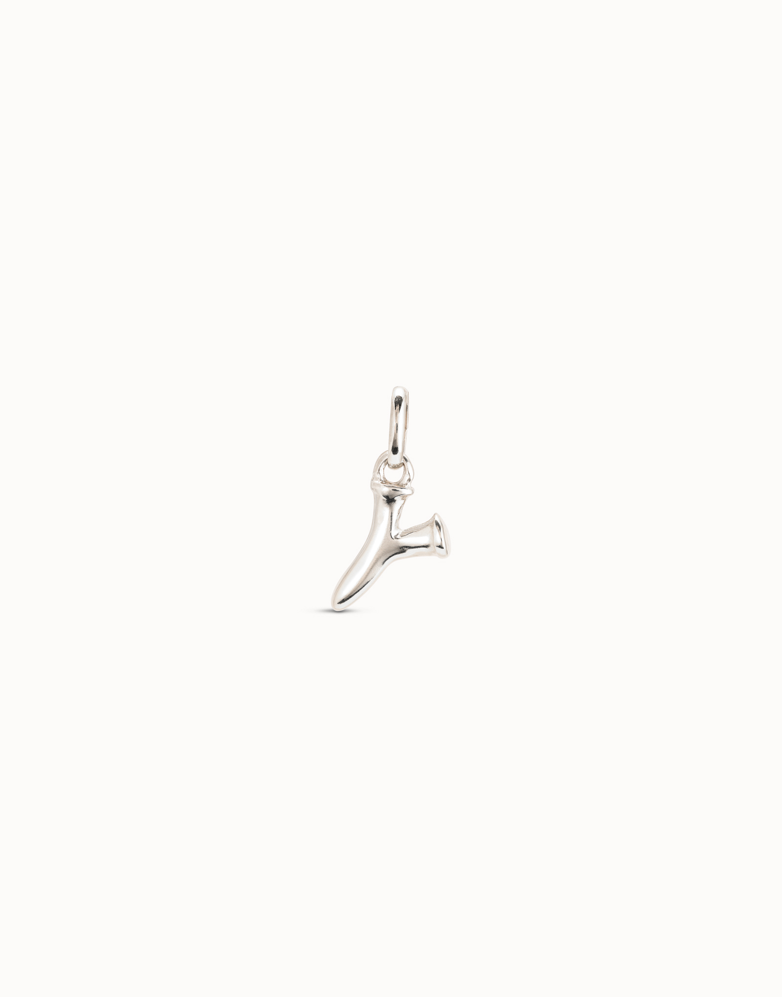 Charm placcato argento Sterling a forma di lettera Y, Argent, large image number null