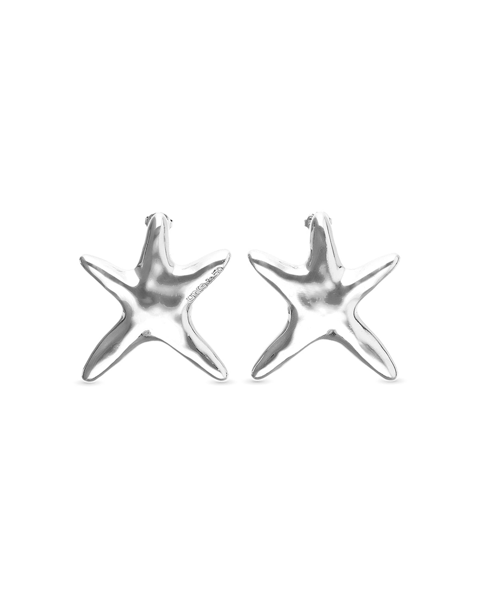 Large starfish-shaped earrings