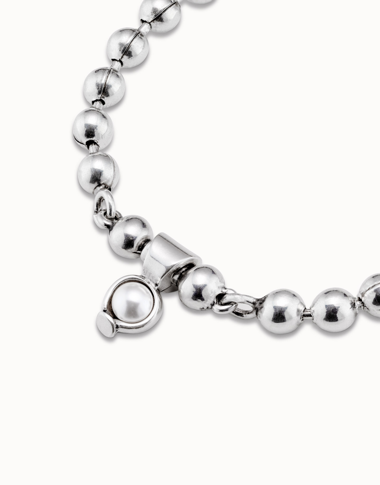 Sterling silver-plated chain bracelet, Silver, large image number null