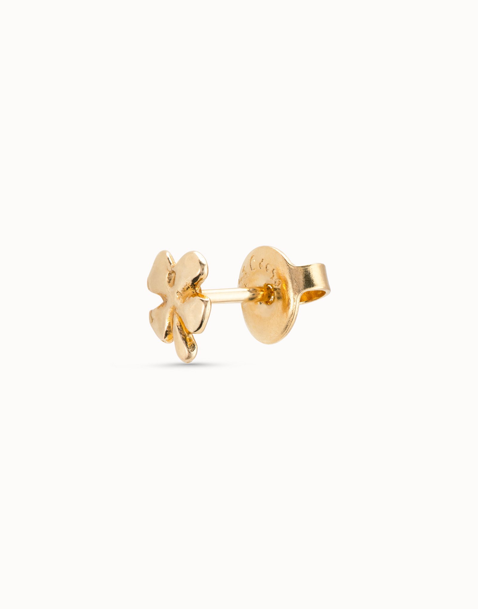 18K gold-plated clover piercing, Golden, large image number null