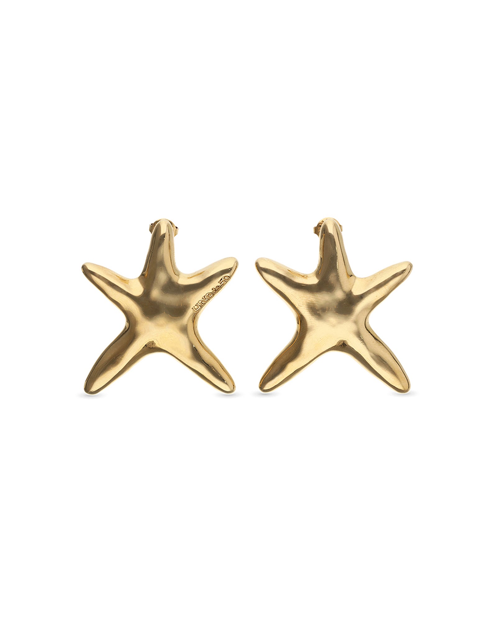 Large starfish-shaped earrings