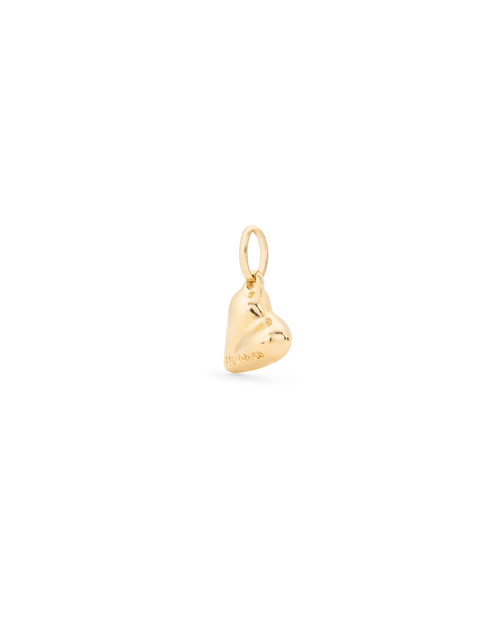 18K gold-plated heart shaped charm, Golden, large image number null