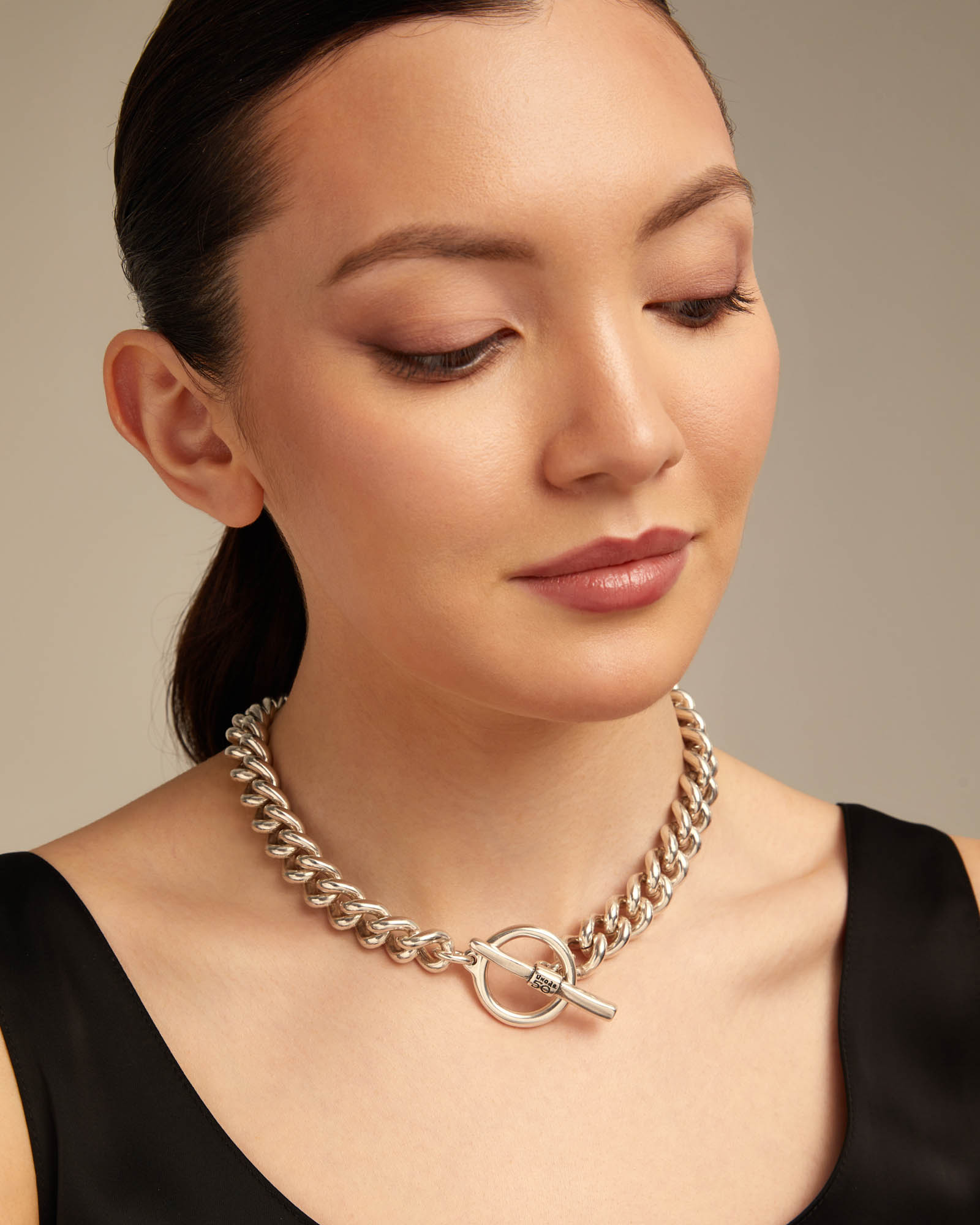 Sterling Silver Large Curb Chain Necklace Sterling Silver Large Curb Chain Necklace