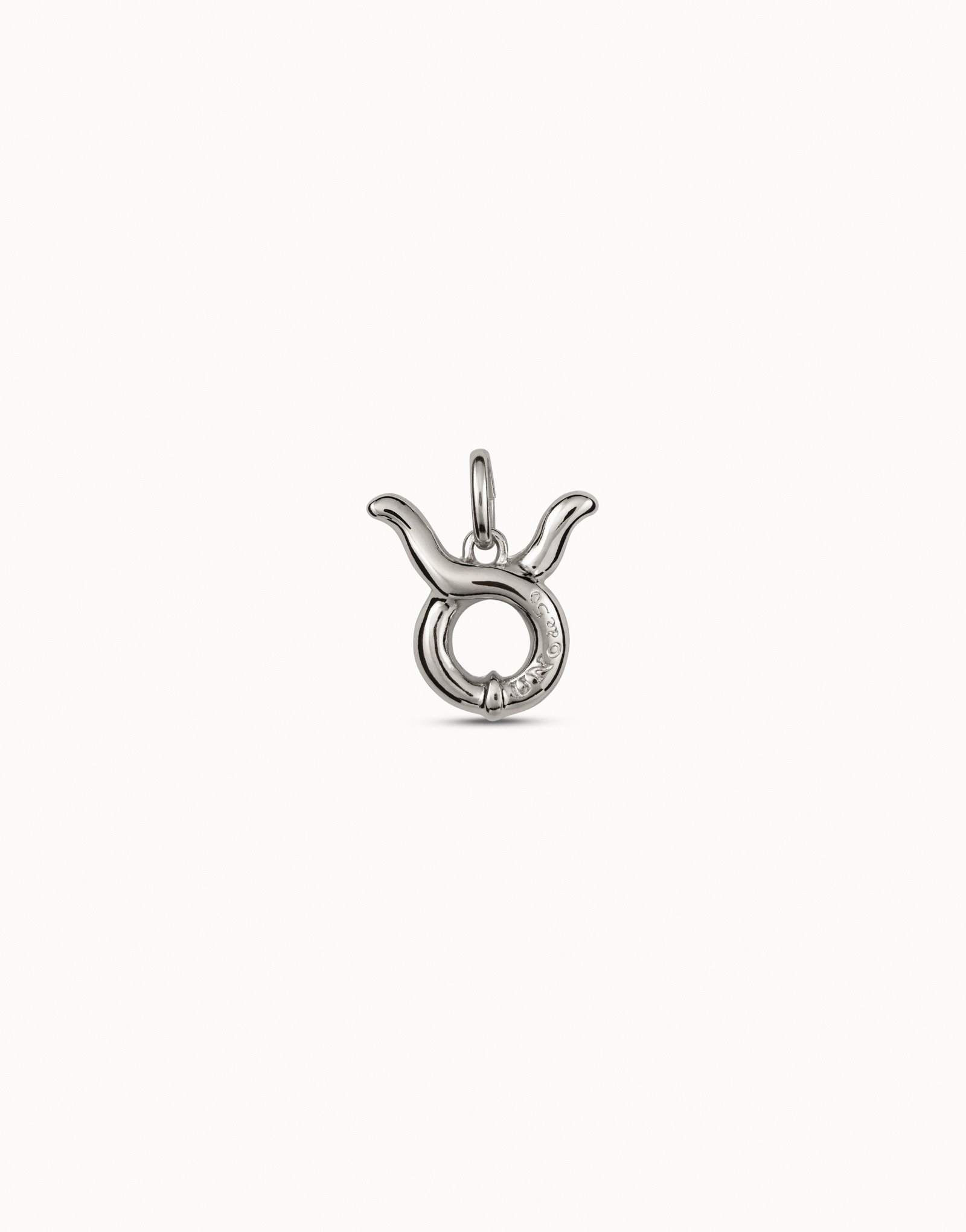 Charm placcato argento Sterling a forma di segno toro, Argent, large image number null