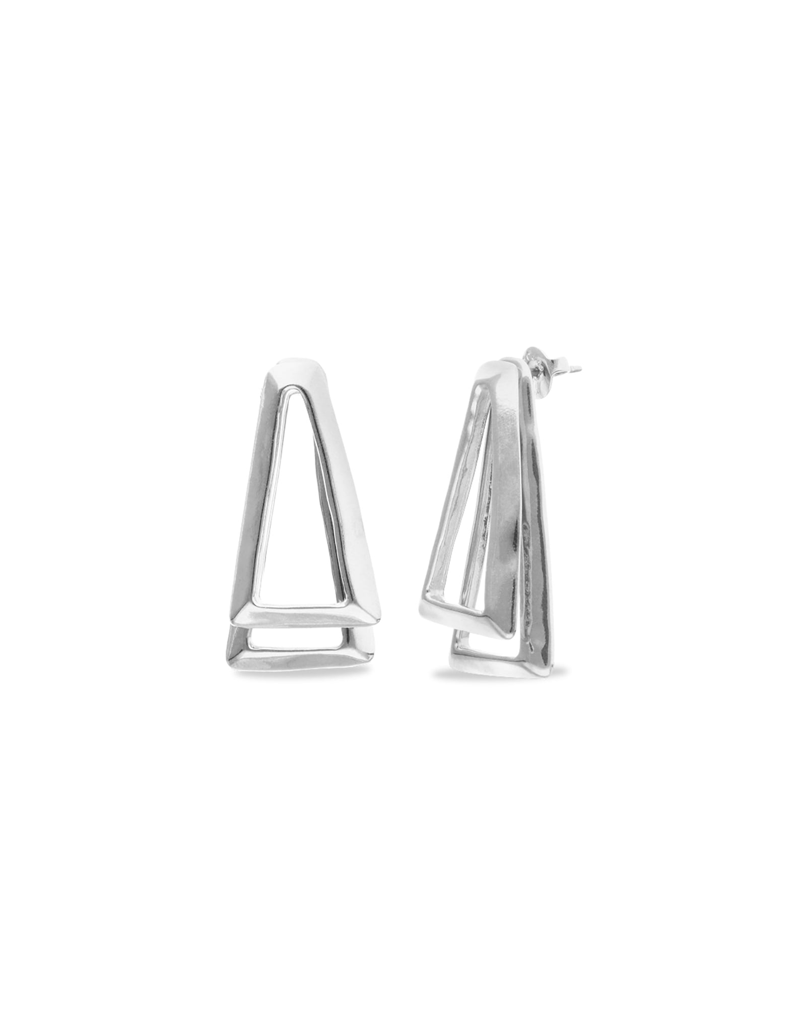 Double triangular earrings