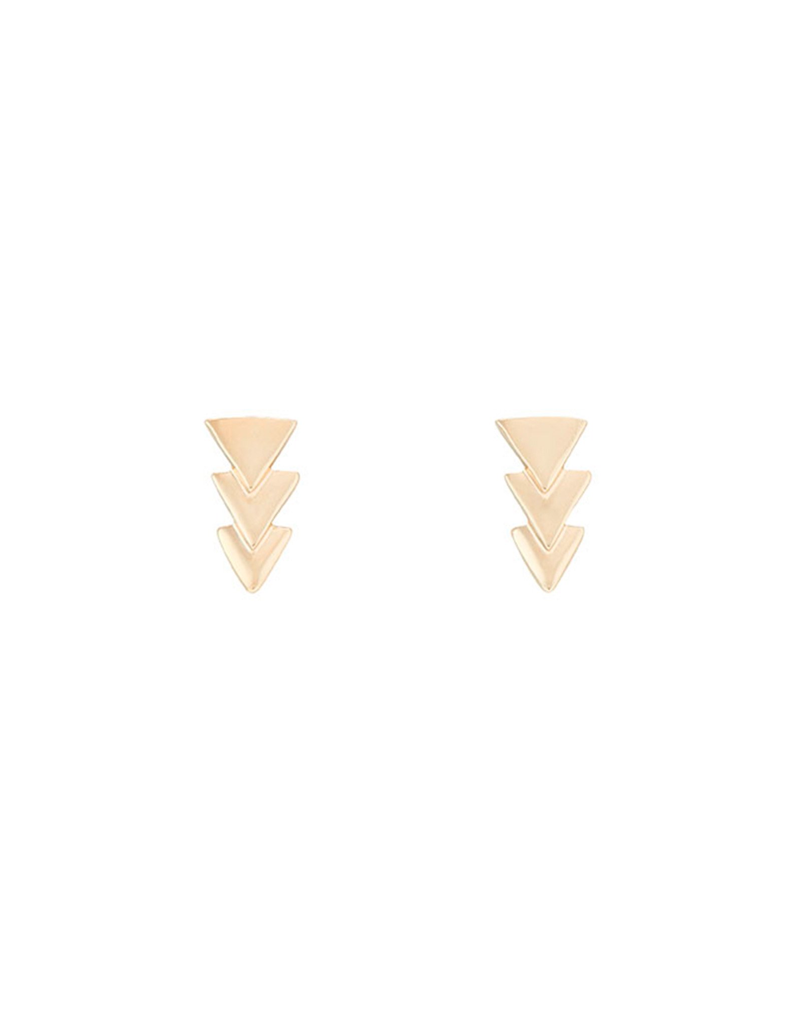 Triple Sense Earrings, Golden, large image number null