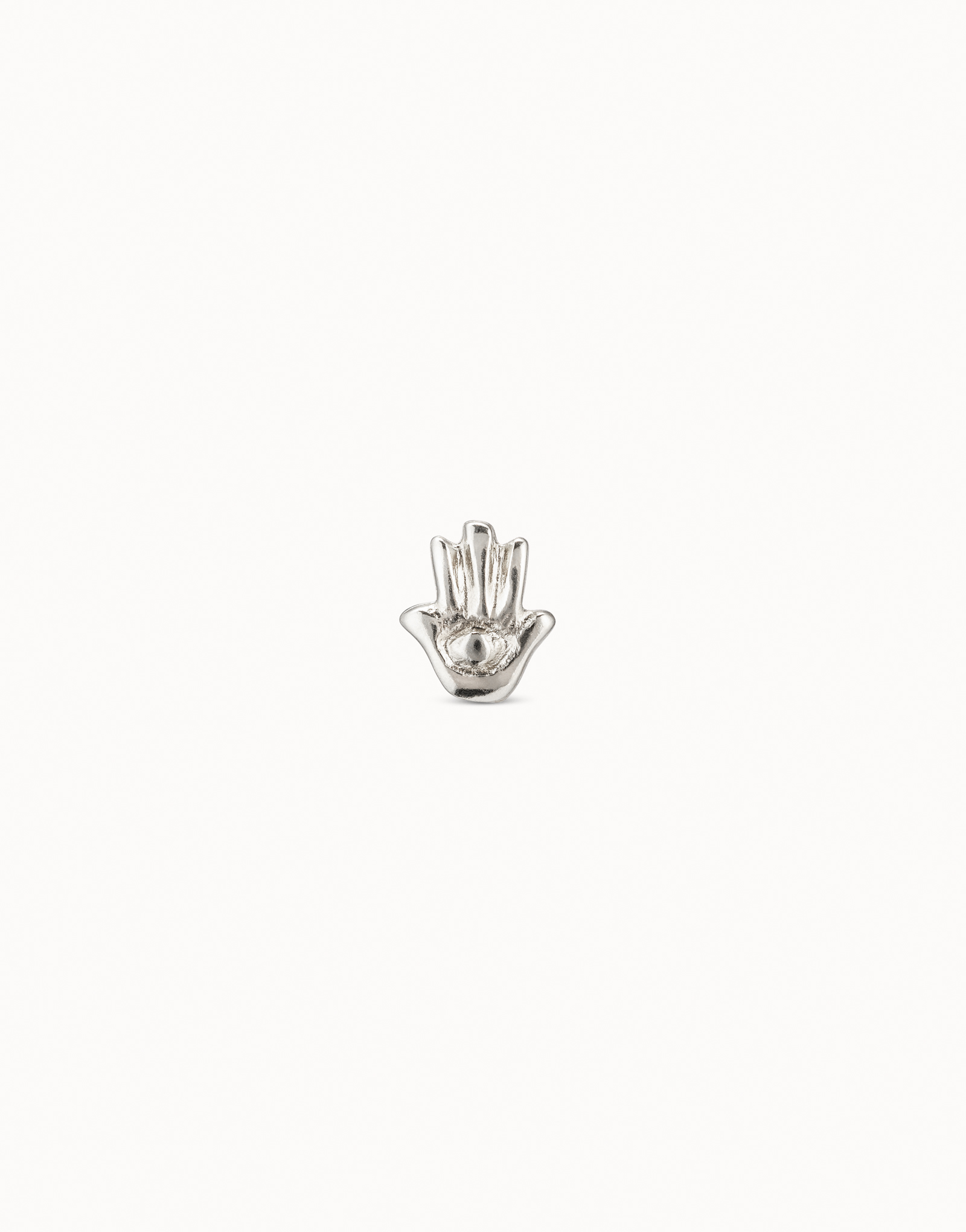 Sterling silver-plated hamsa piercing, Silver, large image number null