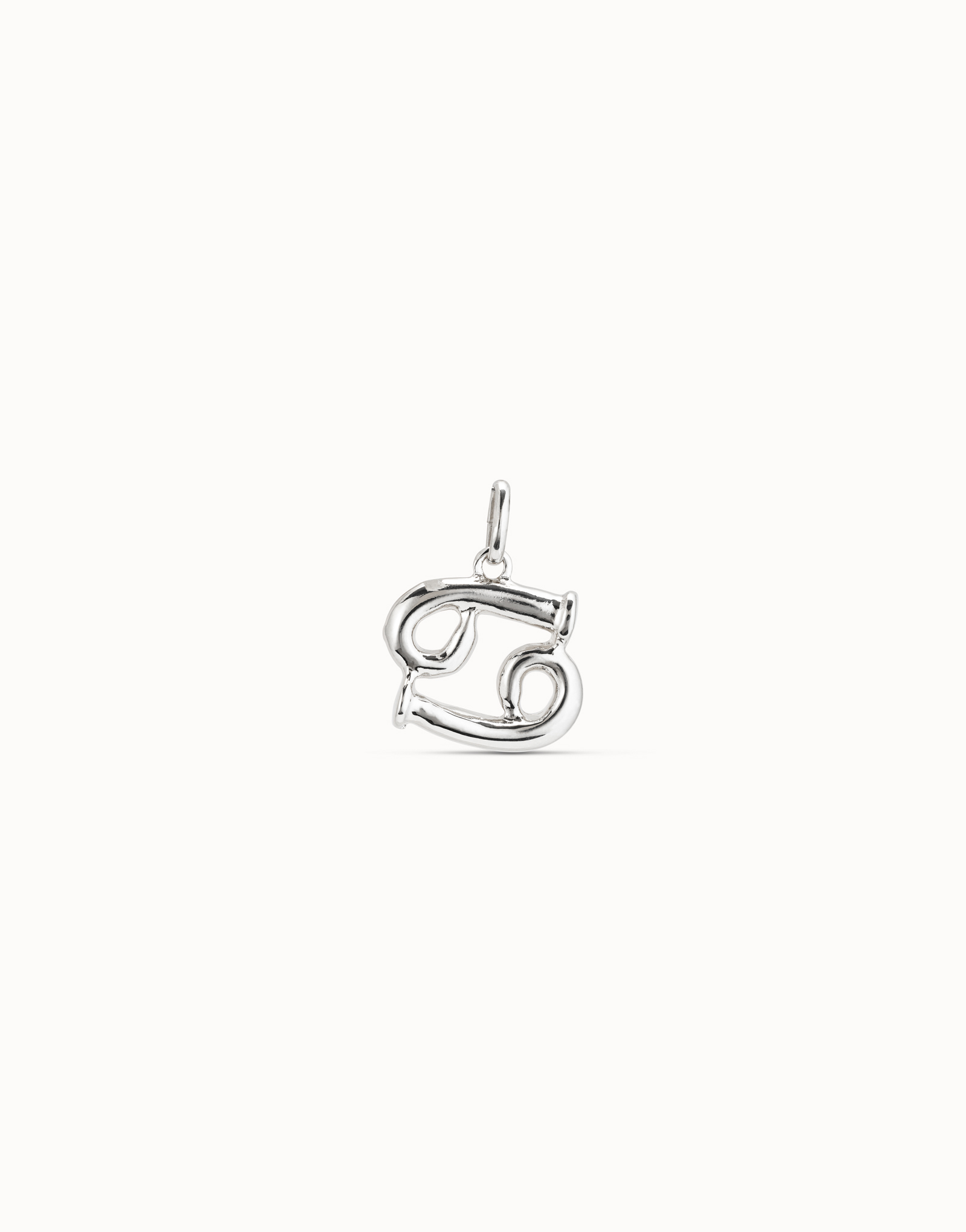 Sterling silver-plated Cancer shaped charm, Silver, large image number null