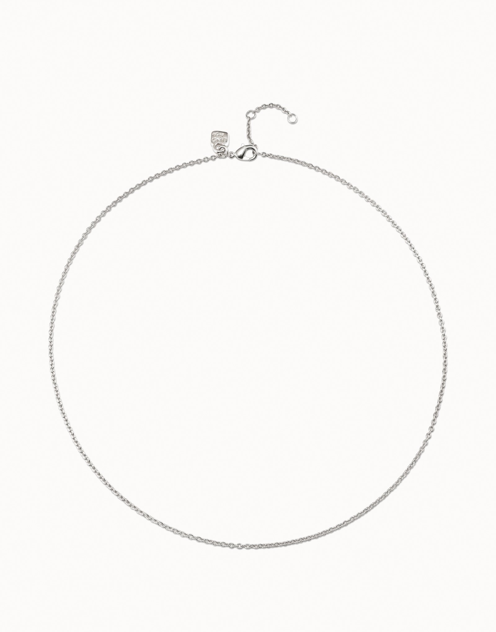 Sterling silver-plated short necklace, Silver, large image number null