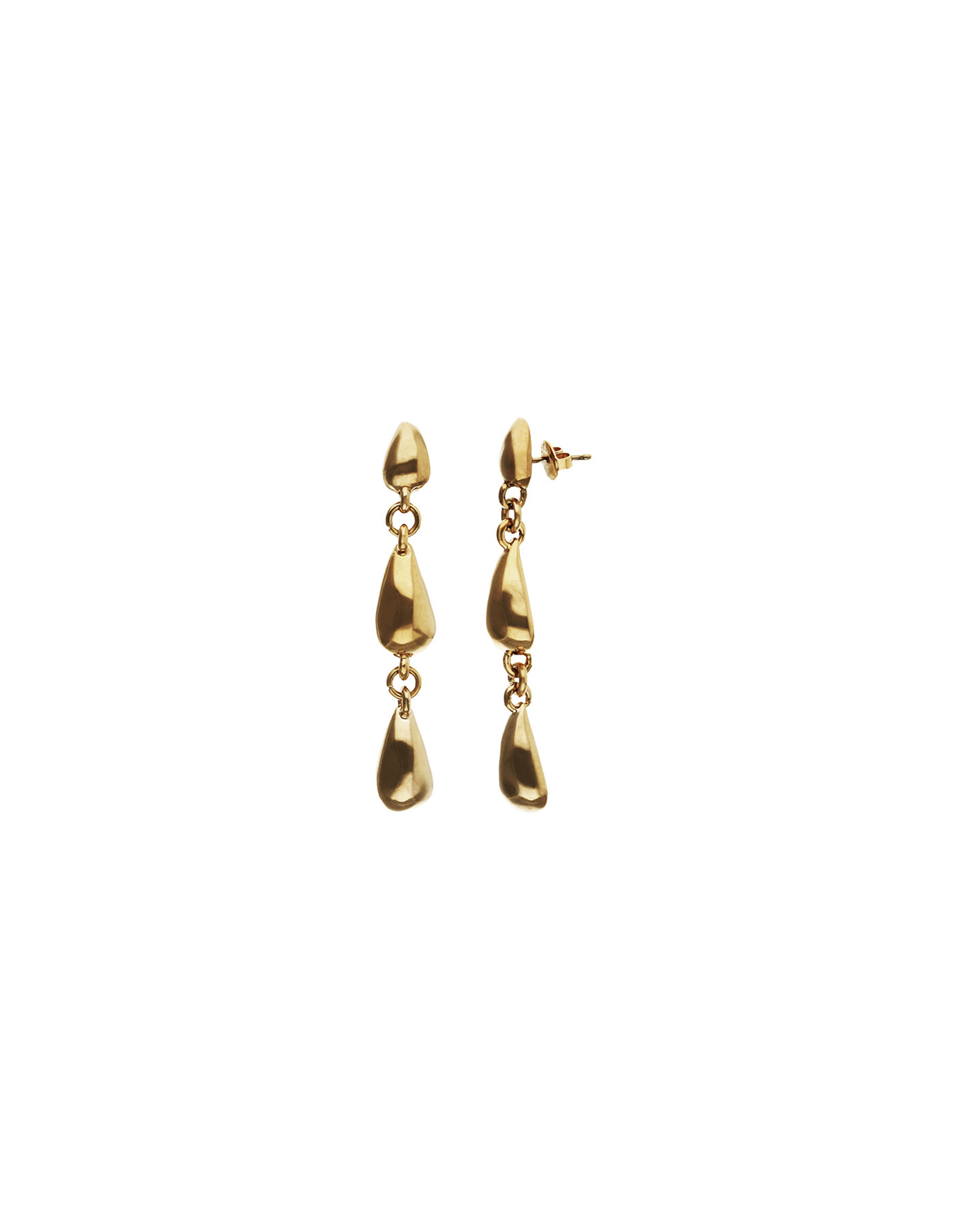 Linked Teardrop Drop Earrings