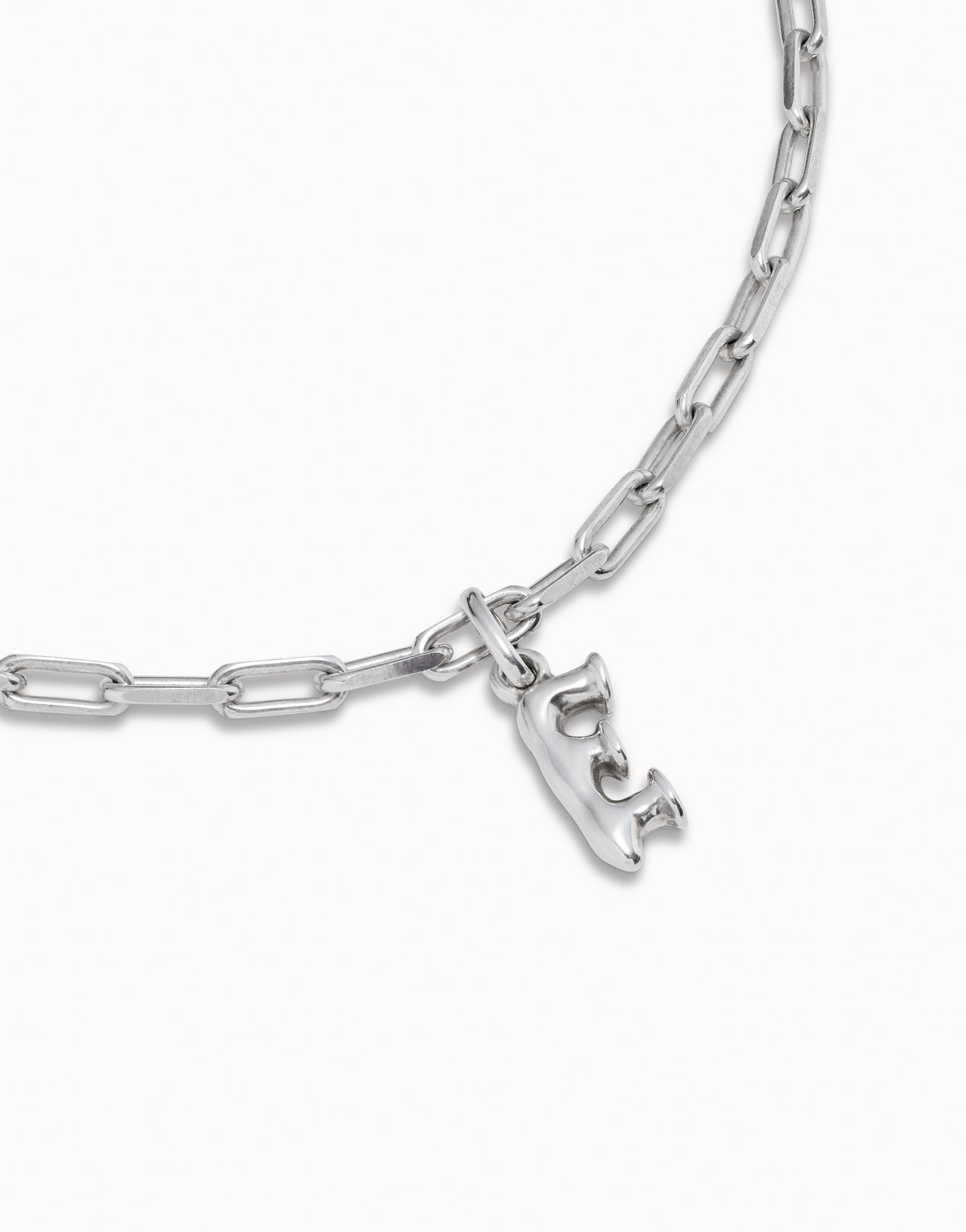 Sterling silver-plated short chain, Silver, large image number null