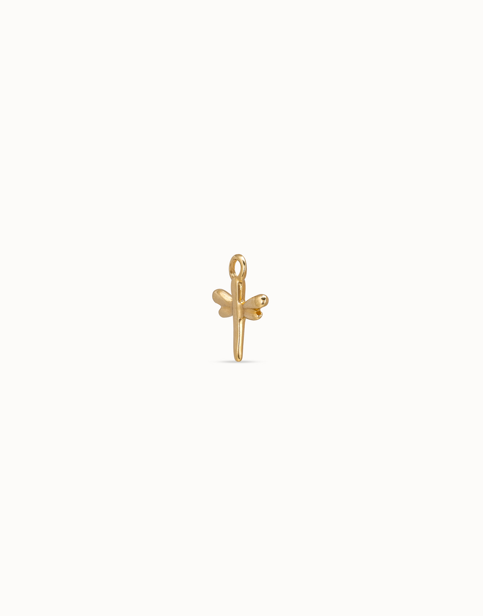 18K gold-plated dragonfly piercing charm, Golden, large image number null