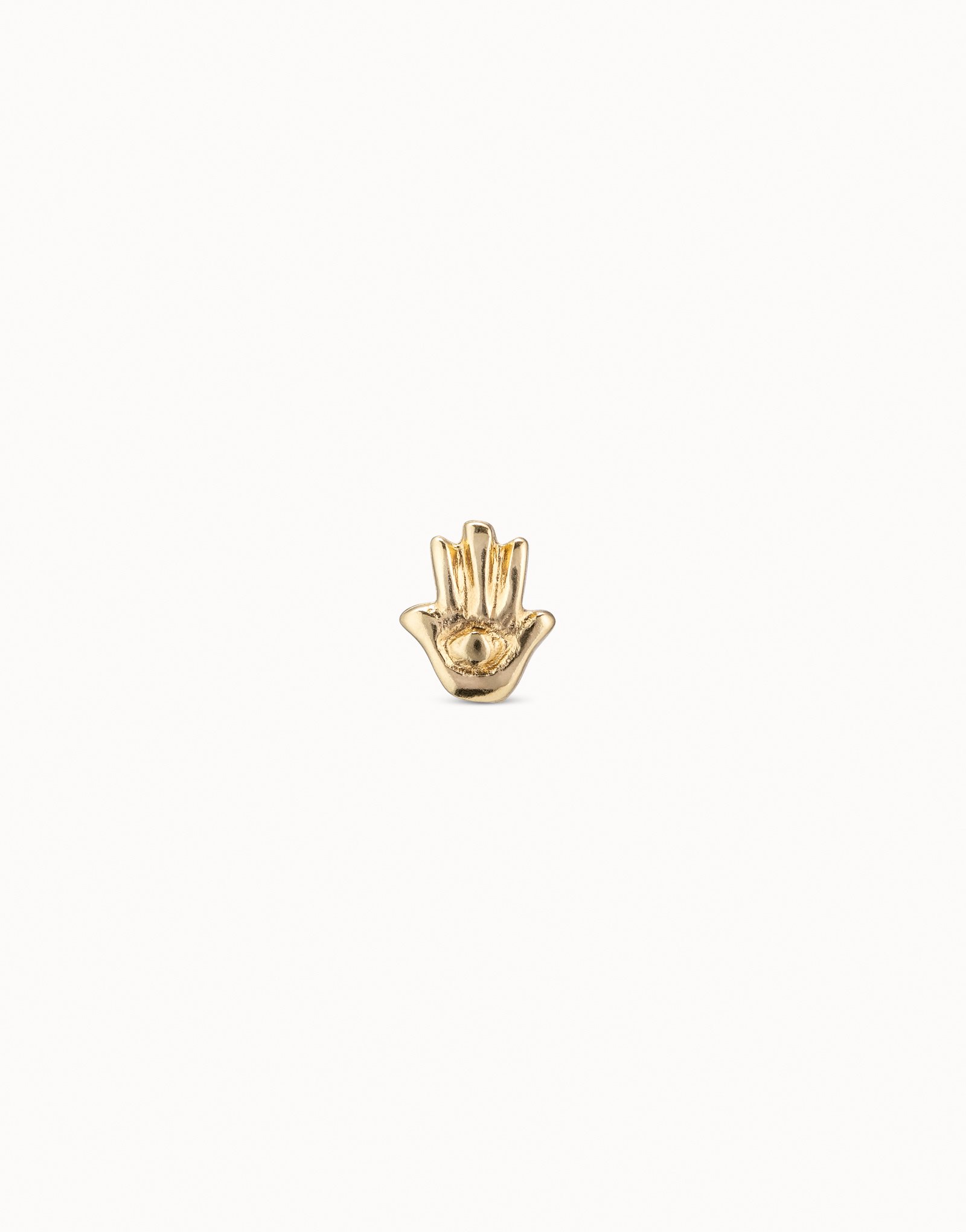 18K gold-plated hamsa piercing, Golden, large image number null