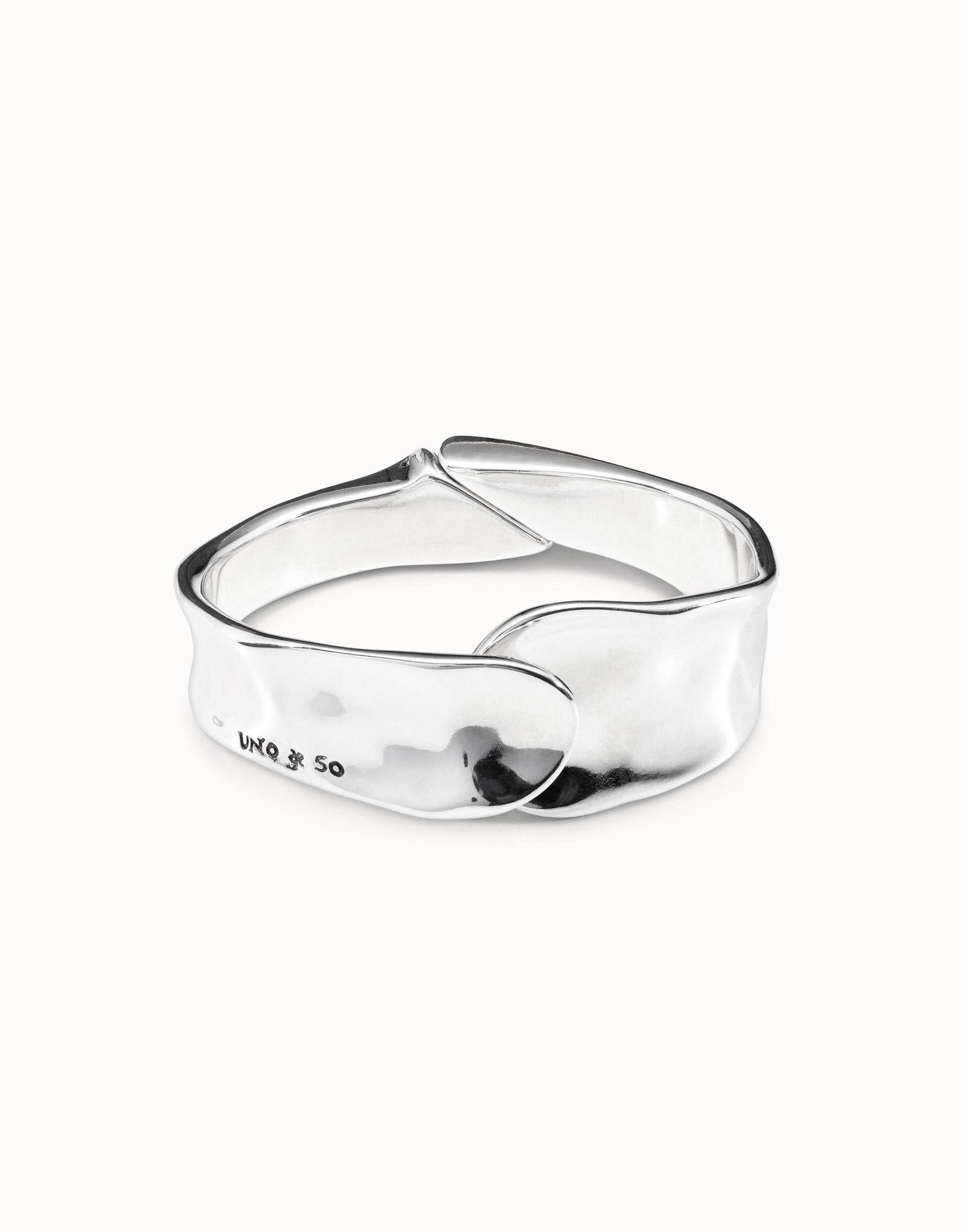 Sterling silver-plated rigid bracelet, Silver, large image number null