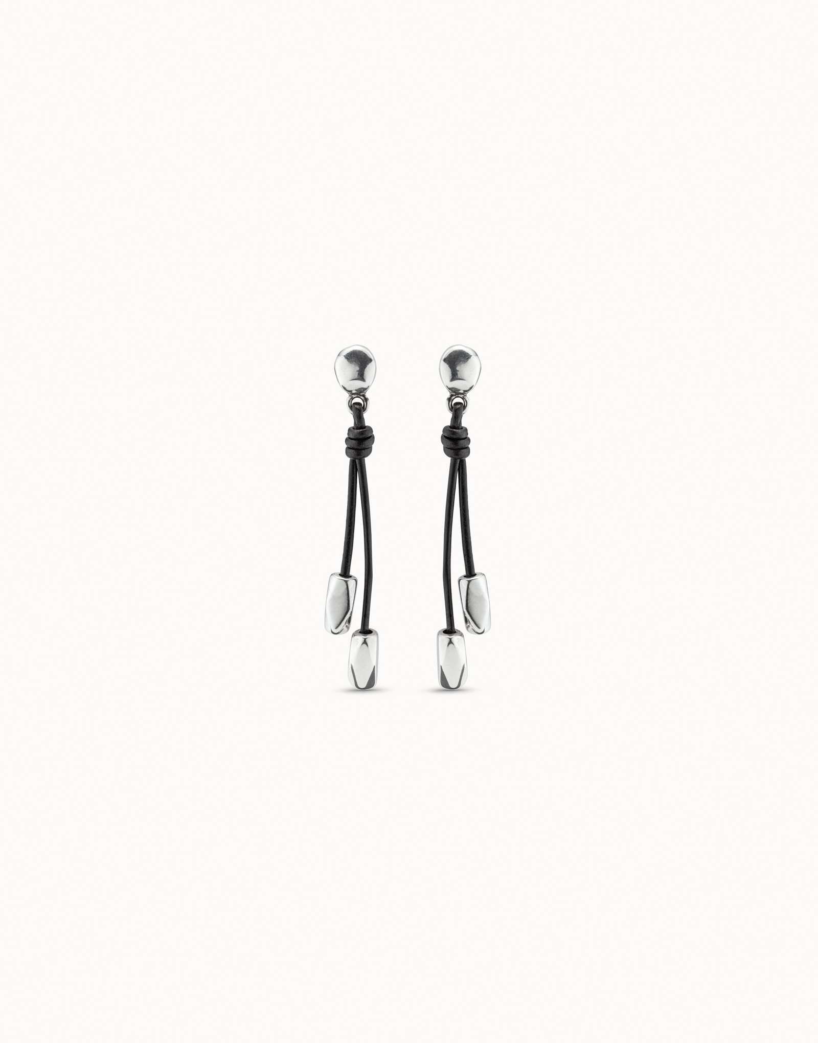 Boucles d’oreilles longues plaquées argent avec perle, Argent, large image number null