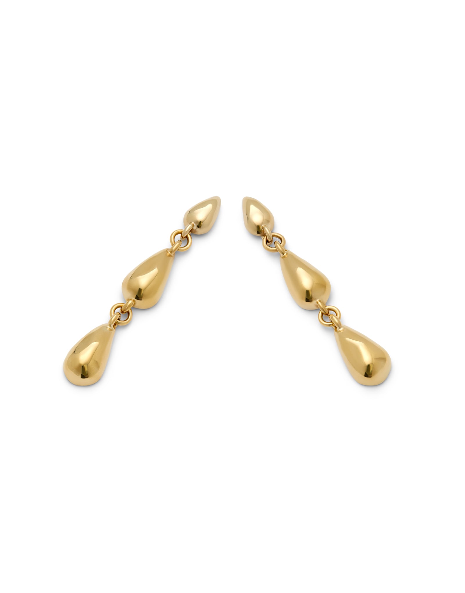 Linked Teardrop Drop Earrings