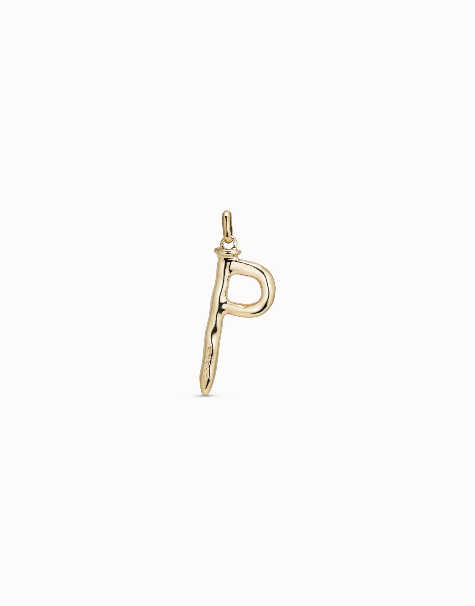 18K gold-plated letter P pendant, Golden, large image number null